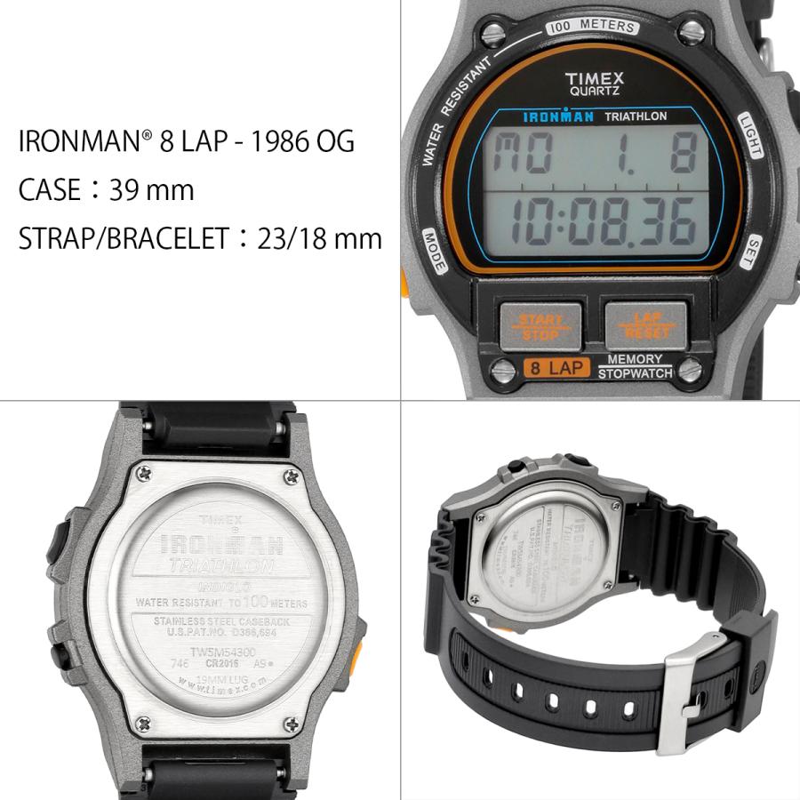 TIMEX タイメックス IRONMAN 8 LAP アイアンマン 8ラップ 復刻デザイン TW5M54 メンズ 腕時計 デジタル 電池式｜theclockhouse｜05