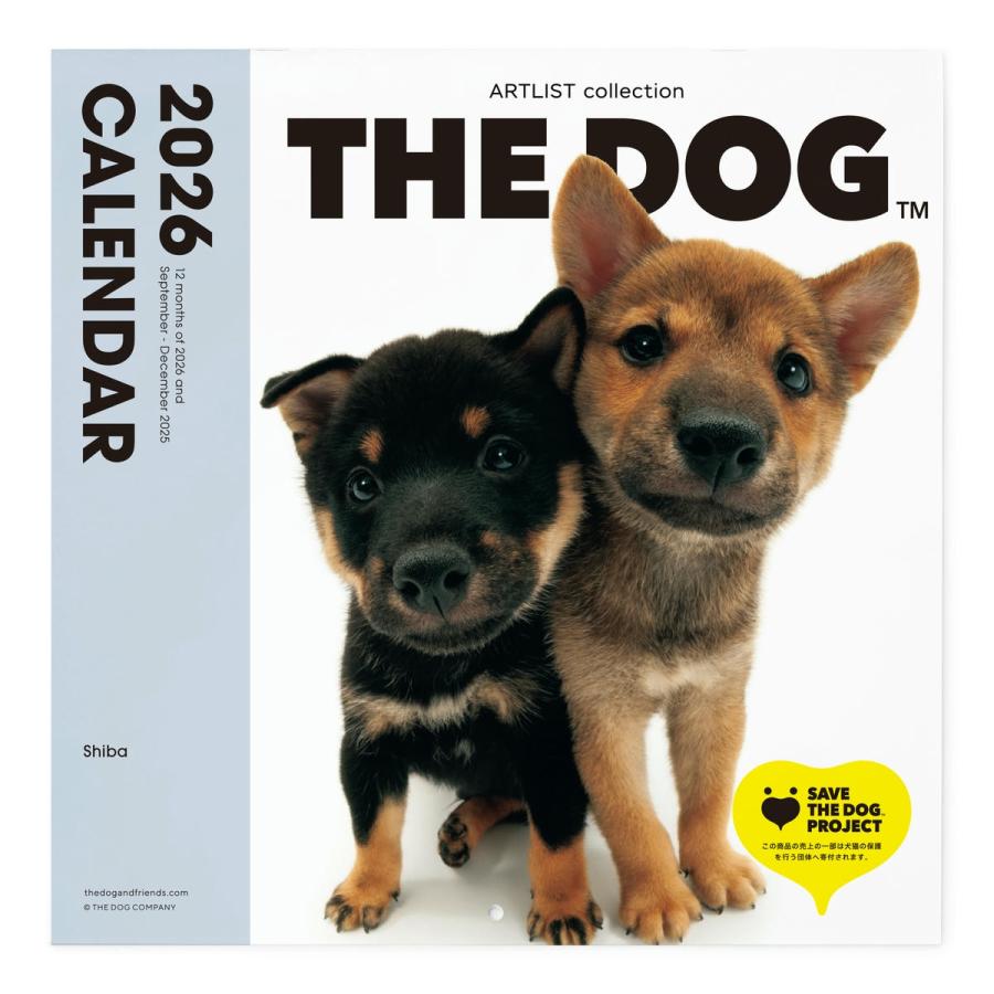 THE DOG 2026年 カレンダー 大判サイズ（柴) : THE DOG STORE Yahoo!店