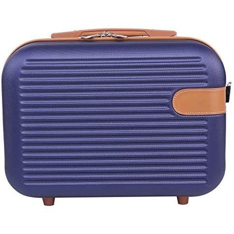 ミニスーツケース お出かけ 旅行 ショルダーベルト付き 2way キャリーオン可能 機内持ち込み ネイビー L 大 一番の