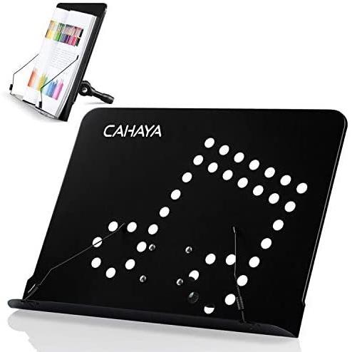 CAHAYA デスクトップスタンド 多用途 読書台 デスクトップ譜面台 卓上筆記台 ノートパソコンスタンド (ブラック 譜面台卓上) 譜面台