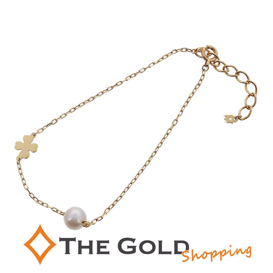 MIKIMOTO ミキモト パールブレスレット クローバー K18 750 YG MIKIMOTO ミキモト パールブレスレット クローバー K18 750 YG