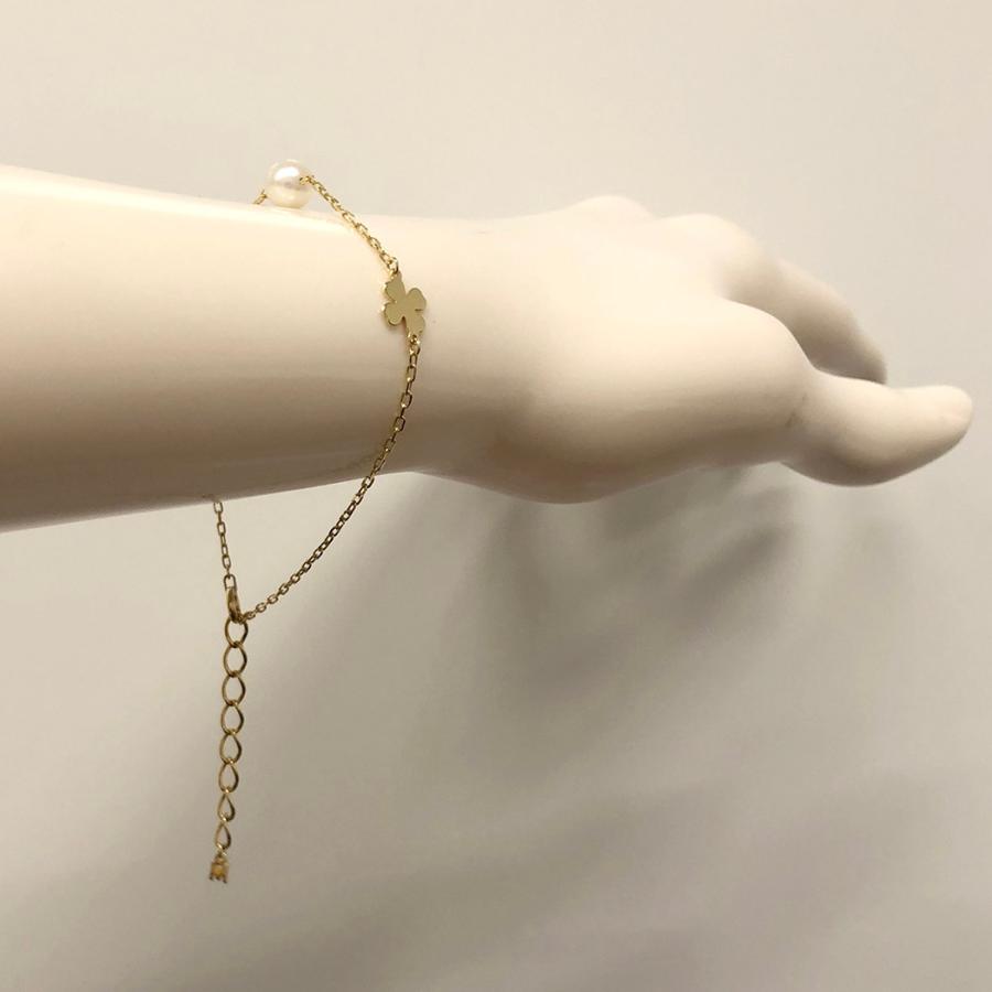MIKIMOTO ミキモト パールブレスレット クローバー K18 750 YG MIKIMOTO ミキモト パールブレスレット クローバー K18 750 YG