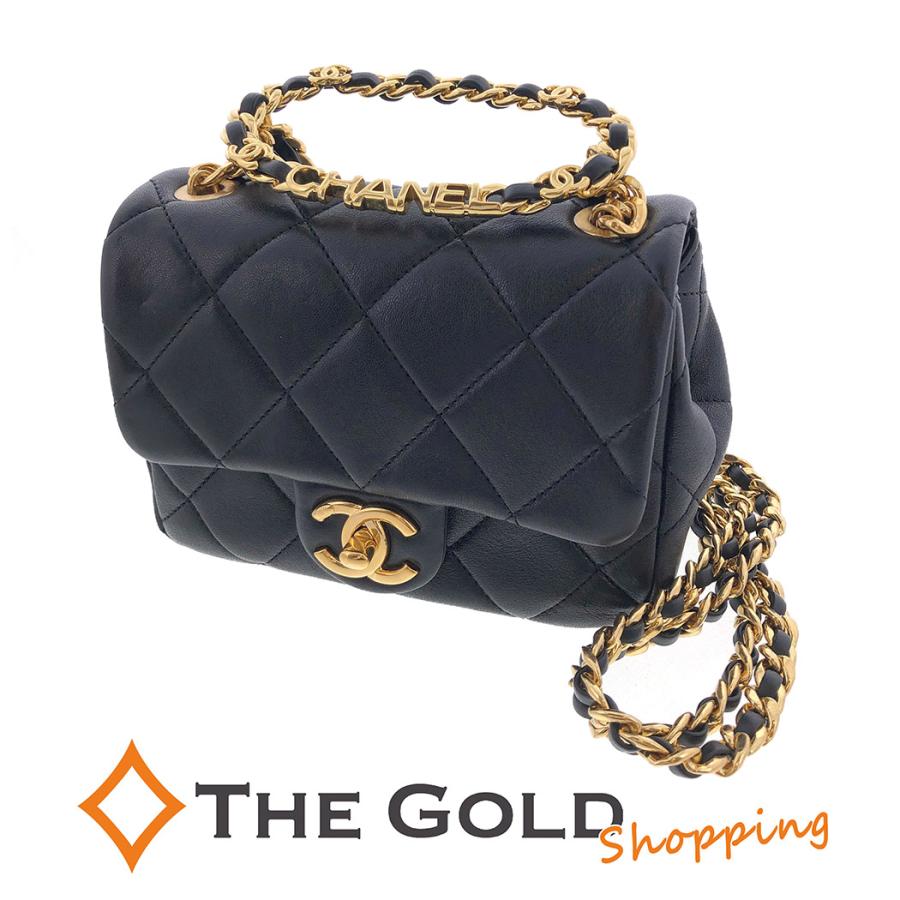 CHANEL シャネル ラムスキン ミニマトラッセ トップハンドル AS3748