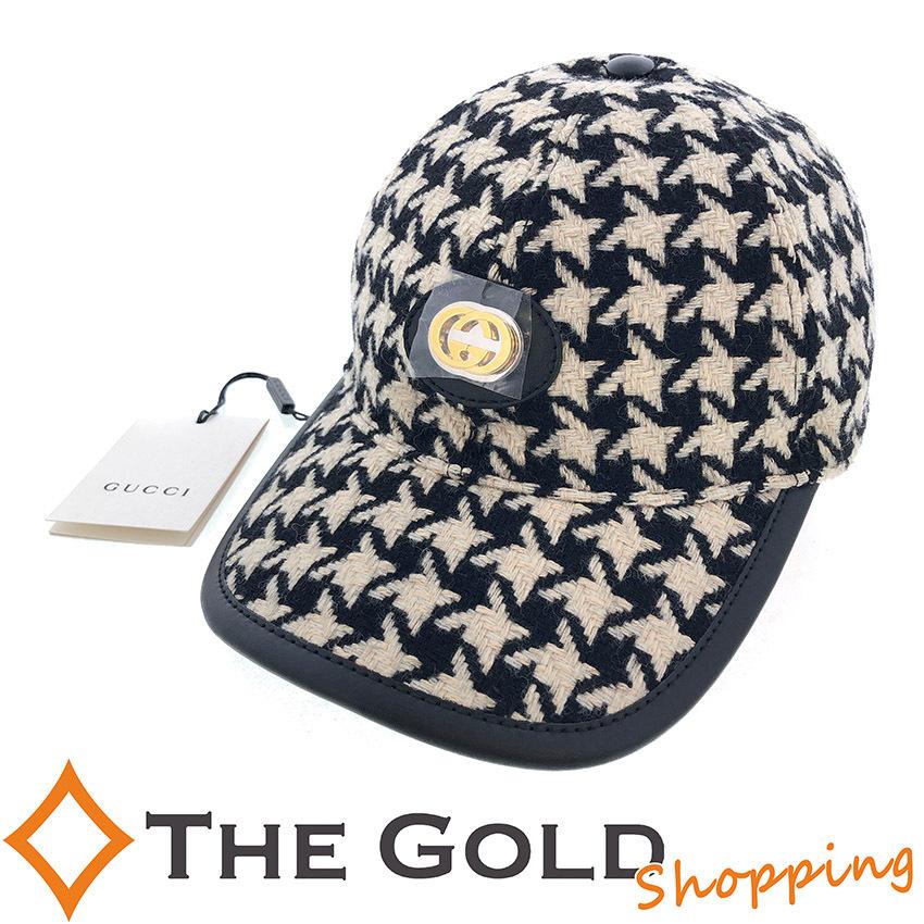 GUCCI グッチ インターロッキングG ウール ベースボール キャップ-