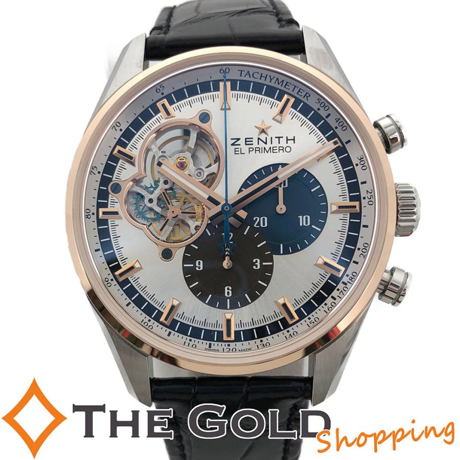Web限定カラー ローズゴールド Ss 磨き済 エルプリメロ 51 80 4061 クロノマスター ゼニス 銀座店 よりお届け Gold 代引不可 The アリゲーター メンズ 男性用 中古 腕時計 Zenith 裏スケ 革ベルト メンズ腕時計 Rankinengineering Com