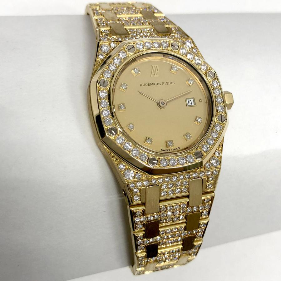 オーデマピゲ ロイヤルオーク Yg 純正ダイヤ ボーイズ 正規メンテナンス済 Audemars Piguet 腕時計 クォーツ ユニセックス メンズ レディース ウォッチ 中古 Snt 04512 The Gold ショッピング ヤフー店 通販 Yahoo ショッピング