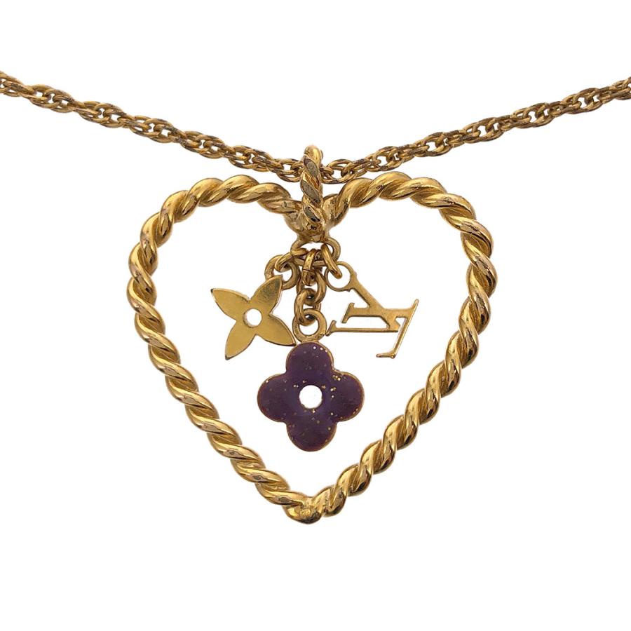 LOUIS VUITTON M65856 Pandantiff Sweet Monogram In My Heart Necklace Japan  [Used]