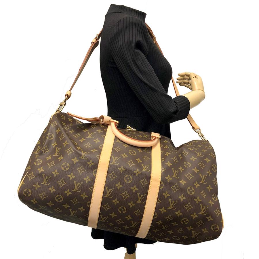 ルイヴィトン キーポル バンドリエール 50 M41416 モノグラム 2WAY ブラウン 旅行バッグ ショルダーバッグ LOUIS VUITTON  ボストンバッグ 中古