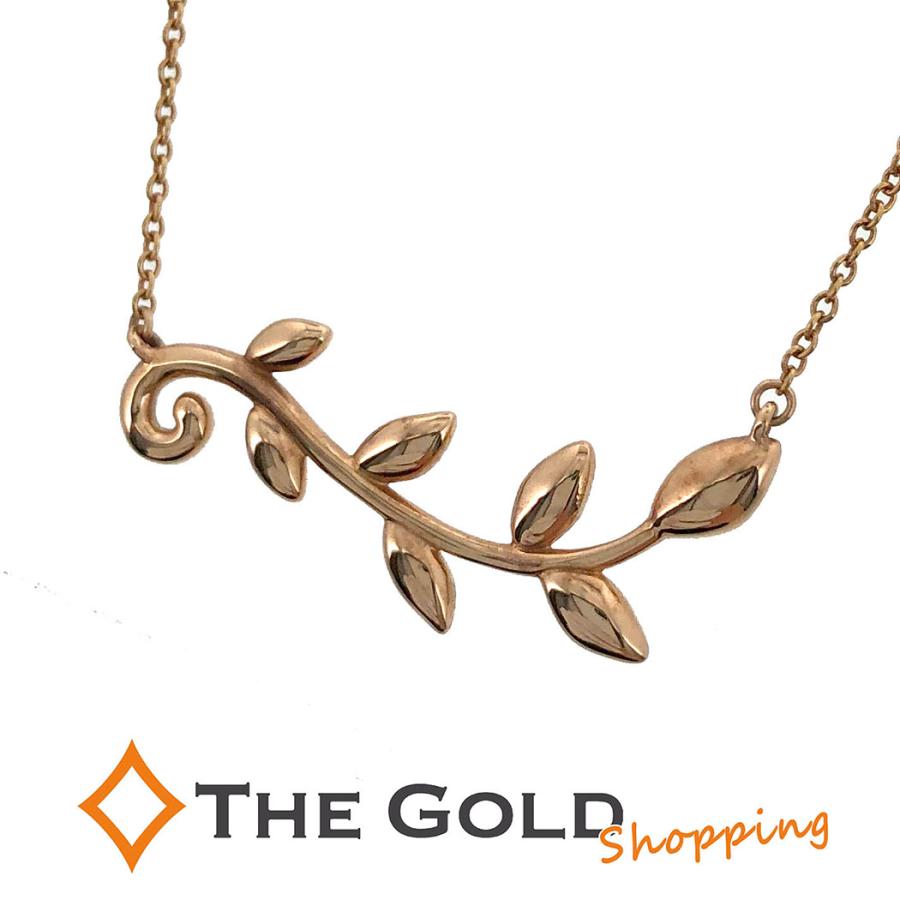 ティファニー オリーブリーフヴァイン ペンダント 60021522 750 K18 RG  