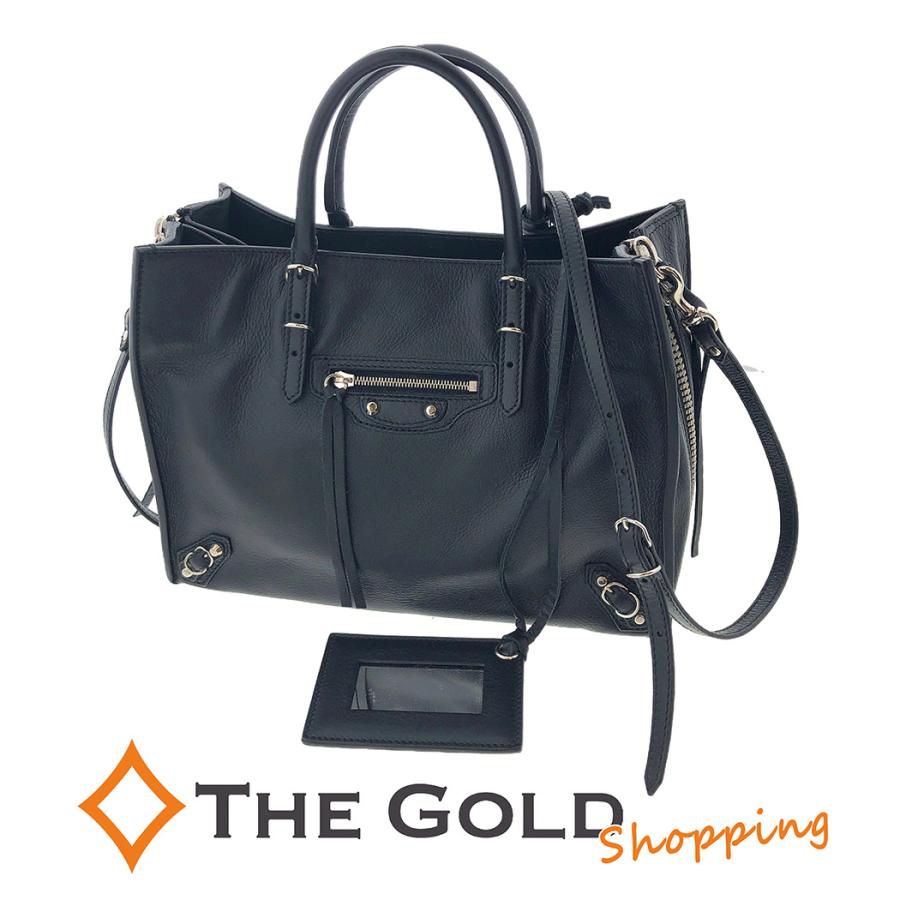 バレンシアガ ペーパー A6 370926 2WAY ハンド シルバー金具 斜め掛け  