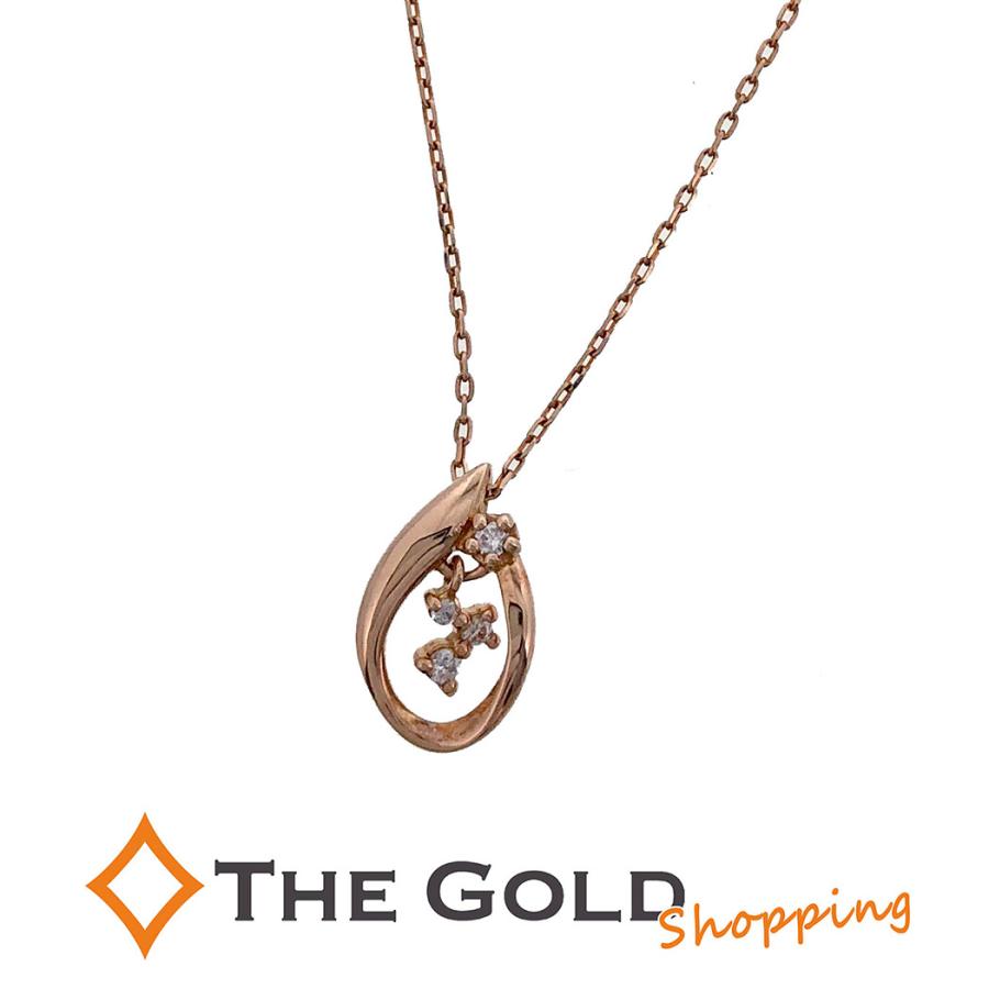 ヴァンドーム青山 ダイヤネックレス AJAN1576 K10 PG 4PD  