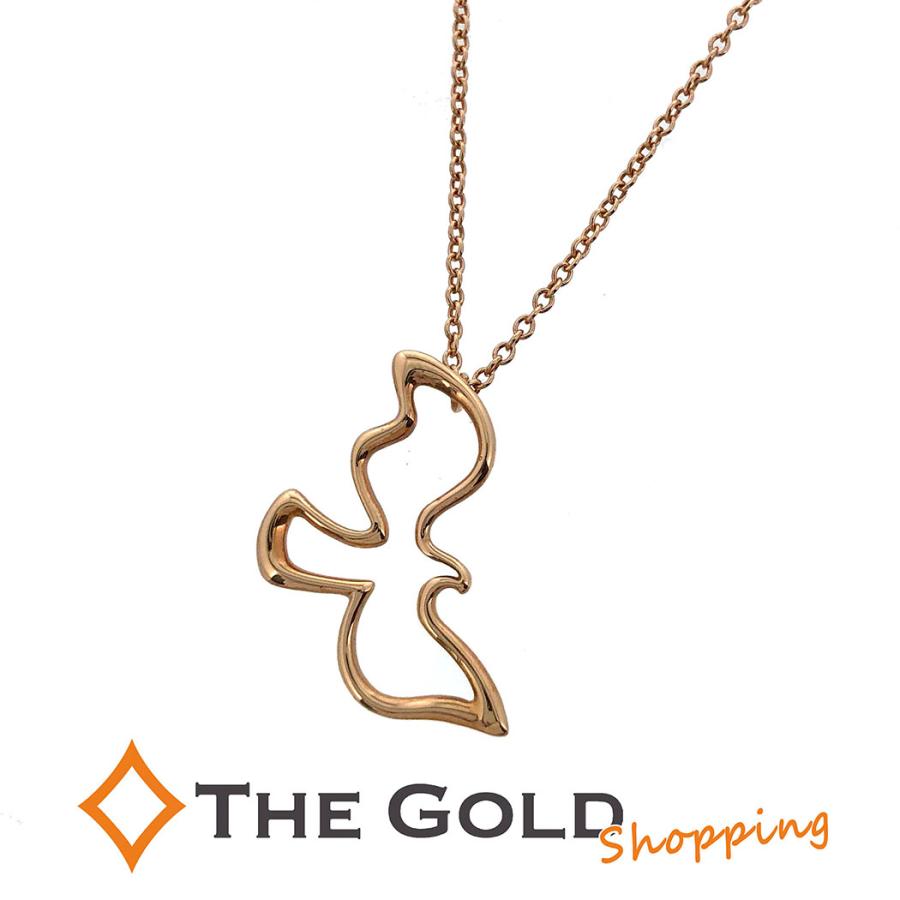 ティファニー バードモチーフネックレス ネックレス 750PG K18 ピンク  