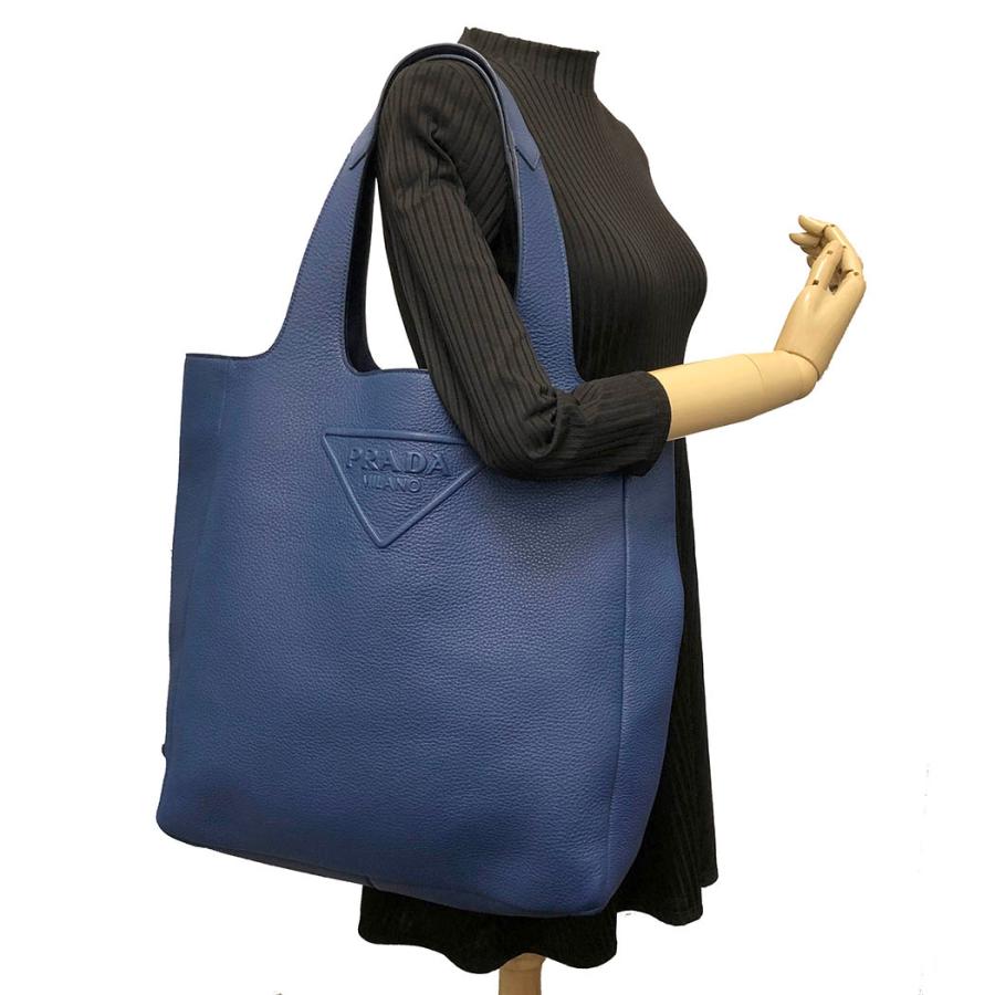 プラダ トートバッグ 2VG092 ヴィッテロ ダイノレザー ブルー 青  
