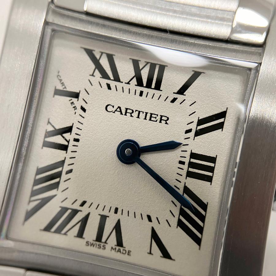 カルティエ タンクフランセーズ SM W51008Q3 電池交換済 2007年 クォーツ ステンレス Cartier 腕時計 レディース ウォッチ 女性用◆中古｜thegoldshopping｜06