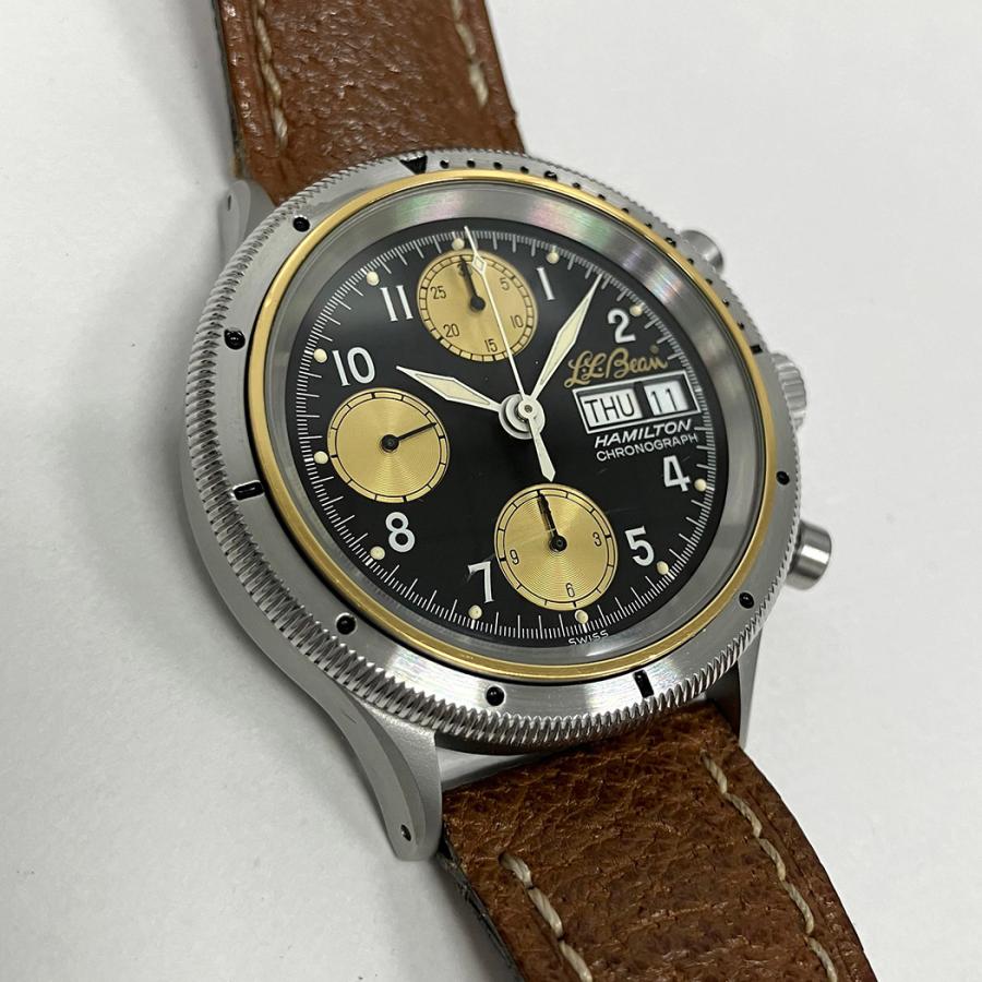 HAMILTON ハミルトン クロノグラフ L.L.Bean Wネーム 9446 希少 HAMILTON ハミルトン クロノグラフ L.L.Bean Wネーム 9446 希少