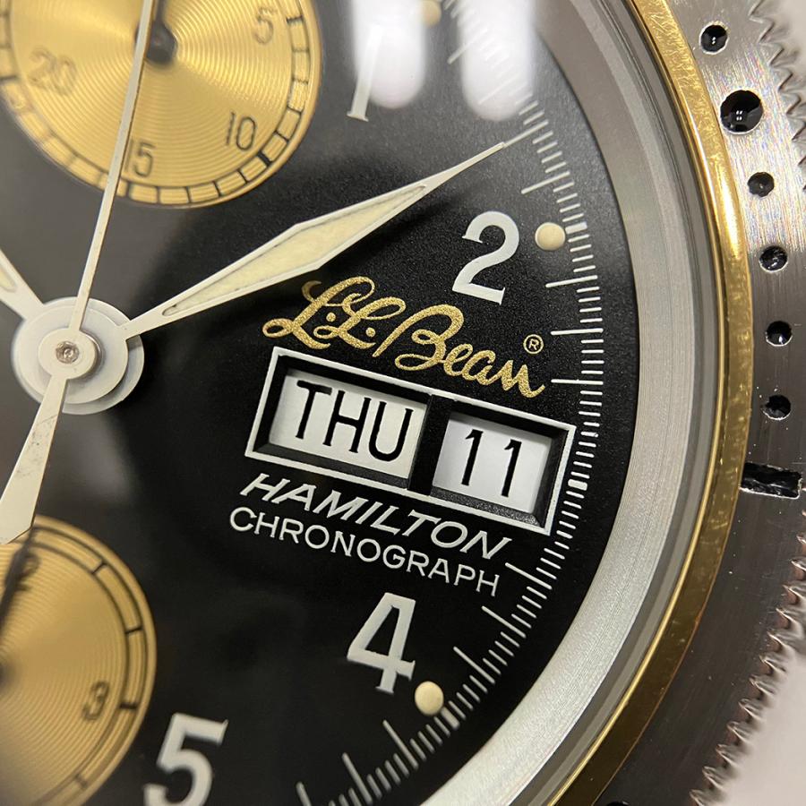 HAMILTON ハミルトン クロノグラフ L.L.Bean Wネーム 9446 希少 HAMILTON ハミルトン クロノグラフ L.L.Bean Wネーム 9446 希少