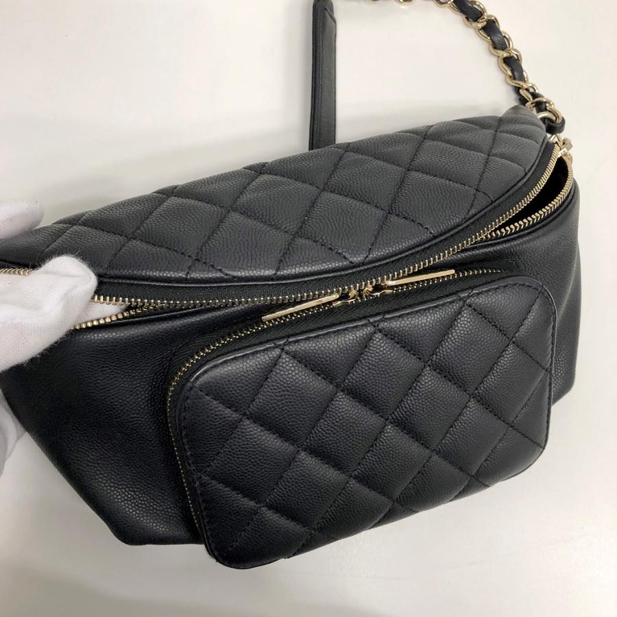 CHANEL シャネル ウエストポーチ マトラッセ キャビアスキン CHANEL シャネル ウエストポーチ マトラッセ キャビアスキン
