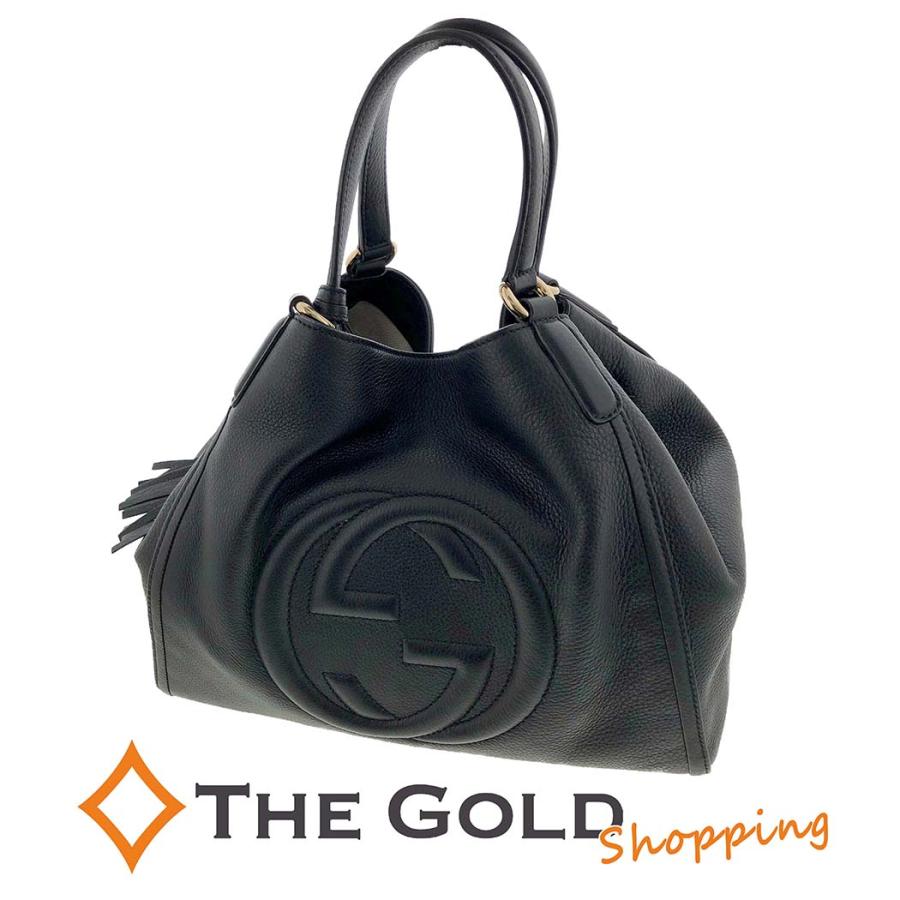 グッチ トートバッグ 282309 ソーホー レザー ブラック レディース  