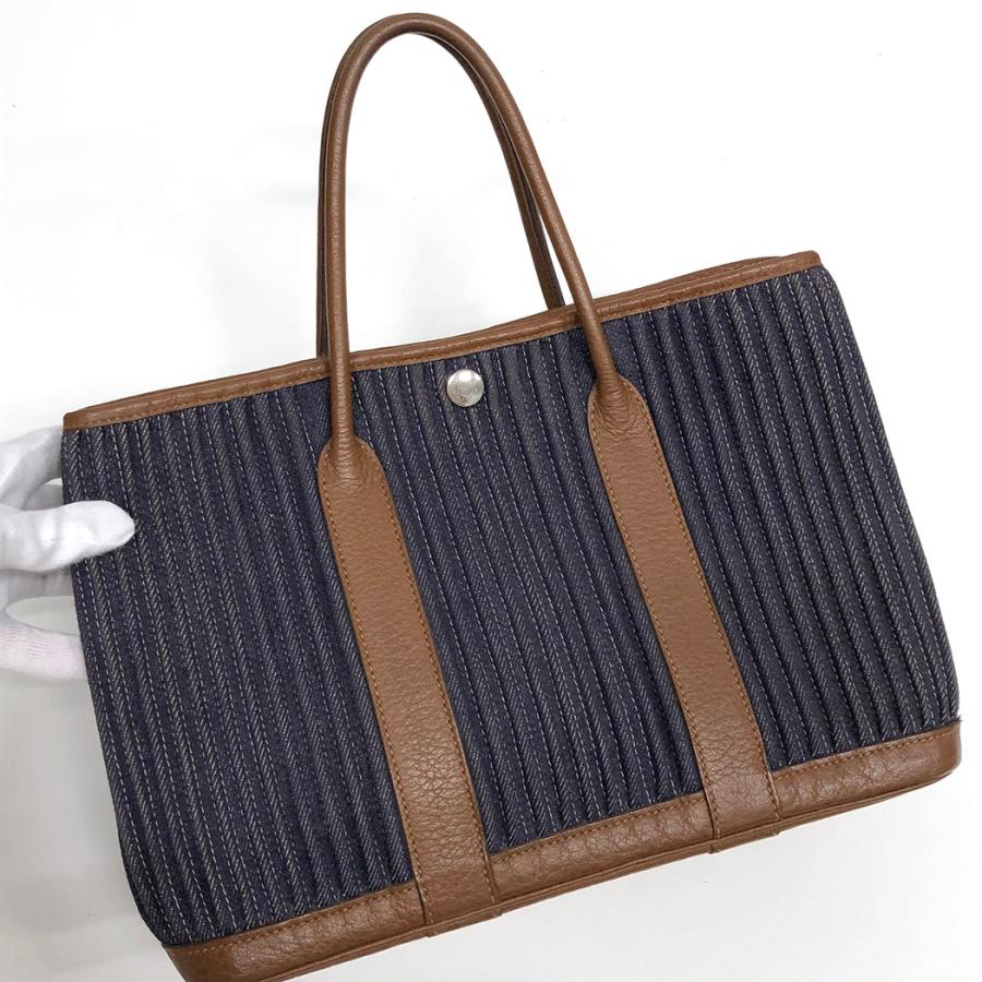 HERMES（エルメス） ガーデンパーティTPM □L 2008年 トワルデニム 