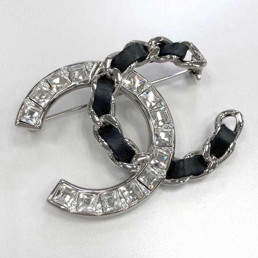 CHANEL シャネル ラインストーン ココマーク ブローチ B18K CHANEL シャネル ラインストーン ココマーク ブローチ B18K