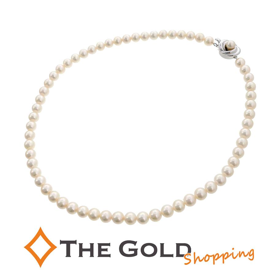 タサキ アコヤ真珠 パール ネックレス 6.5-7.0mm SILVER