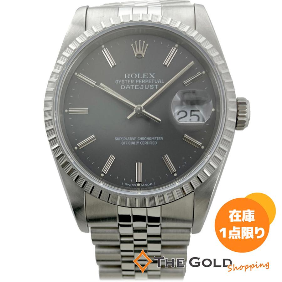 ROLEX（ロレックス） デイトジャスト 16220 X番 並行 36mm グレー文字