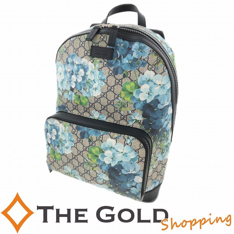 グッチ GGスプリーム ブルームス フラワー バックパック 青 ベージュ ブラック 546324 GUCCI ショルダーバッグ【中古】 :tnk-16142:THE GOLD ショッピング ヤフー店 - 通販 - Yahoo!ショッピング