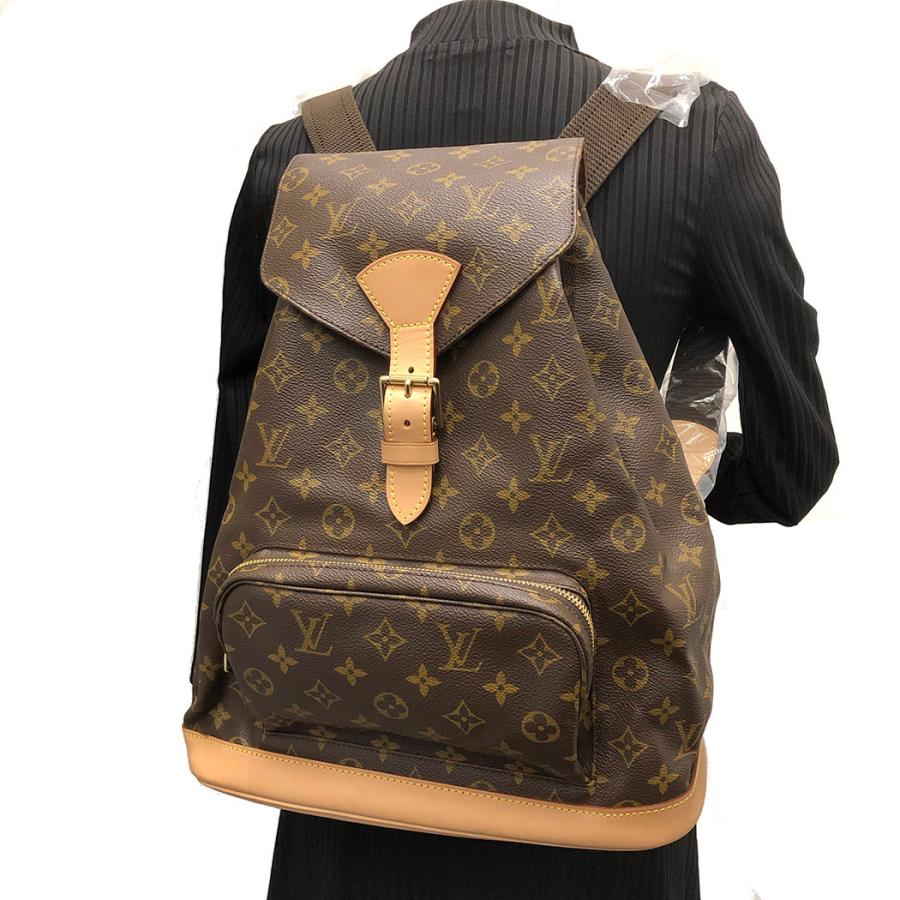ルイヴィトン モンスリGM モノグラム 巾着 リュック バッグパック