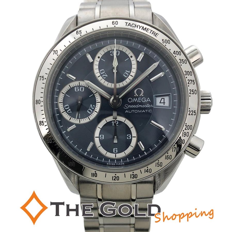 OMEGA スピードマスター デイト 日本限定 3513.46 OH済 グレー ブルー 