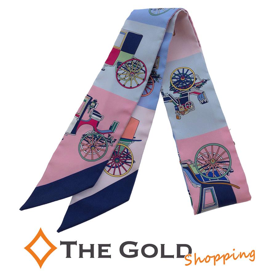 新品 HERMES ツイリー 精巧な馬車 ローズパール