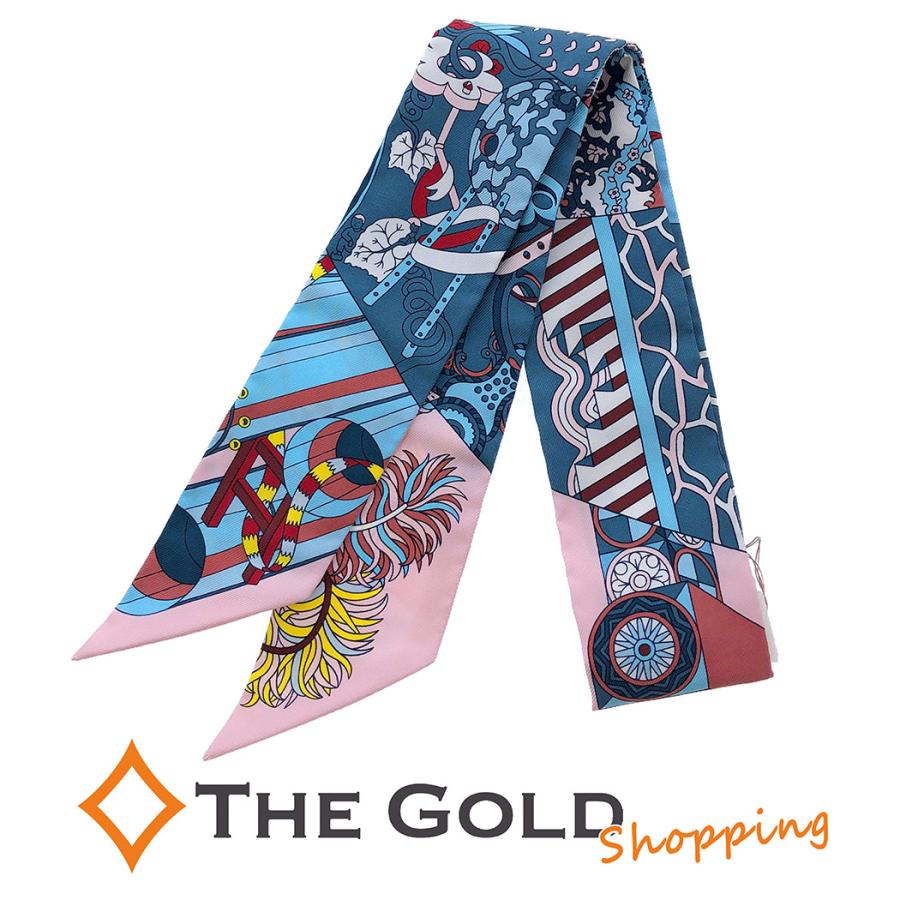 美品エルメスツイリー杖傘と決闘ブルー