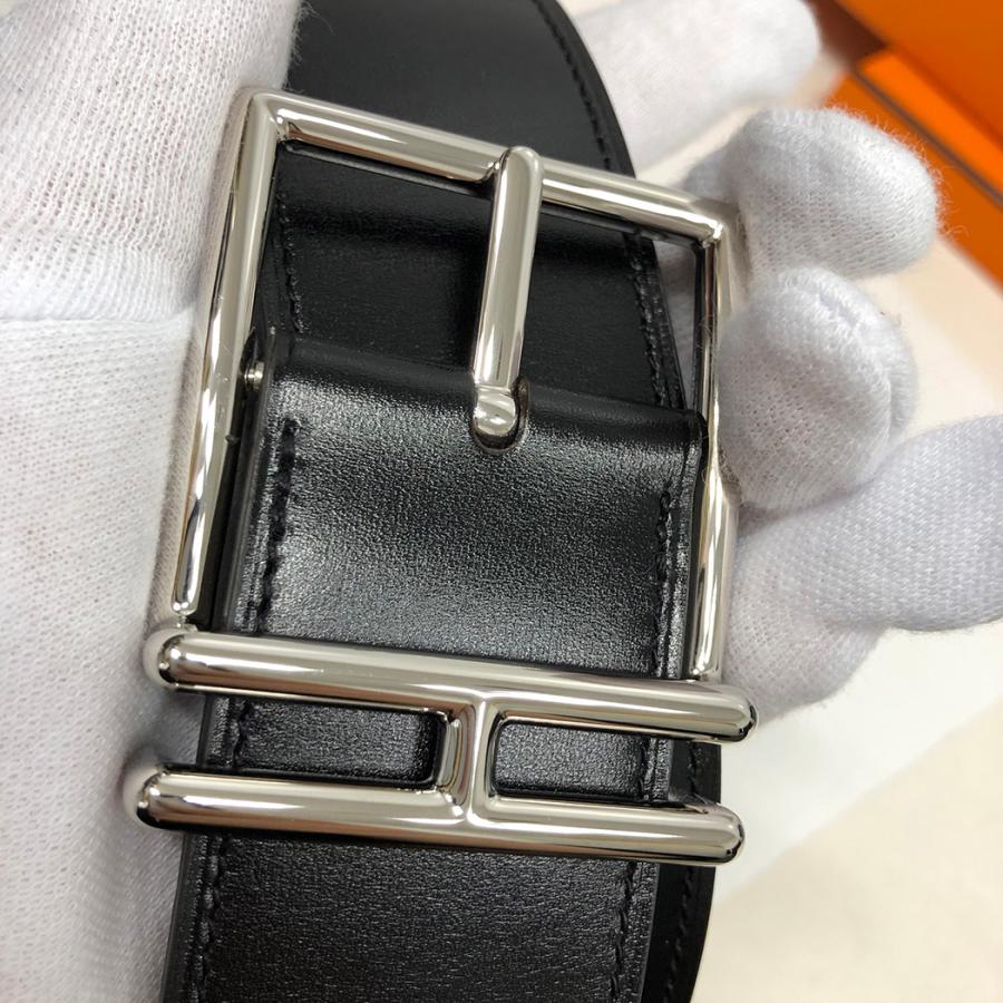 エルメス ネイサン ベルト ＃95 D刻印 2019年 リバーシブル ボックスカーフ トゴ ブラック ダークブラウン 黒 茶 HERMES ベルト【中古】｜thegoldshopping｜07