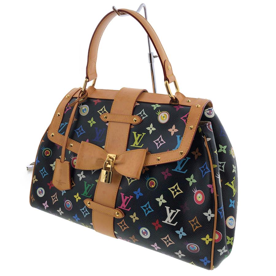 LOUIS VUITTON★ サック レトロ GM M92052 アイラブモノグラム 村上隆 レアアイテム 希少 黒 リボン ルイヴィトン ハンドバッグ◆中古｜thegoldshopping｜15