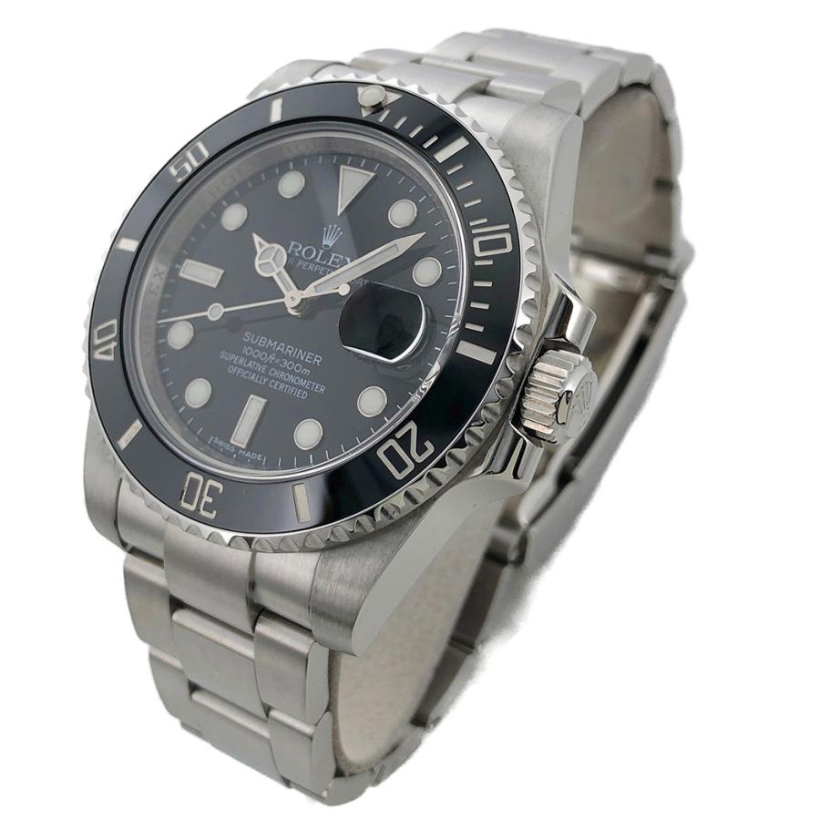 ROLEX サブマリーナー 116610LN 並行 黒文字盤 梨地バックル 自動巻き ステンレス ロレックス 腕時計 メンズ ウォッチ 男性用◆中古｜thegoldshopping｜03