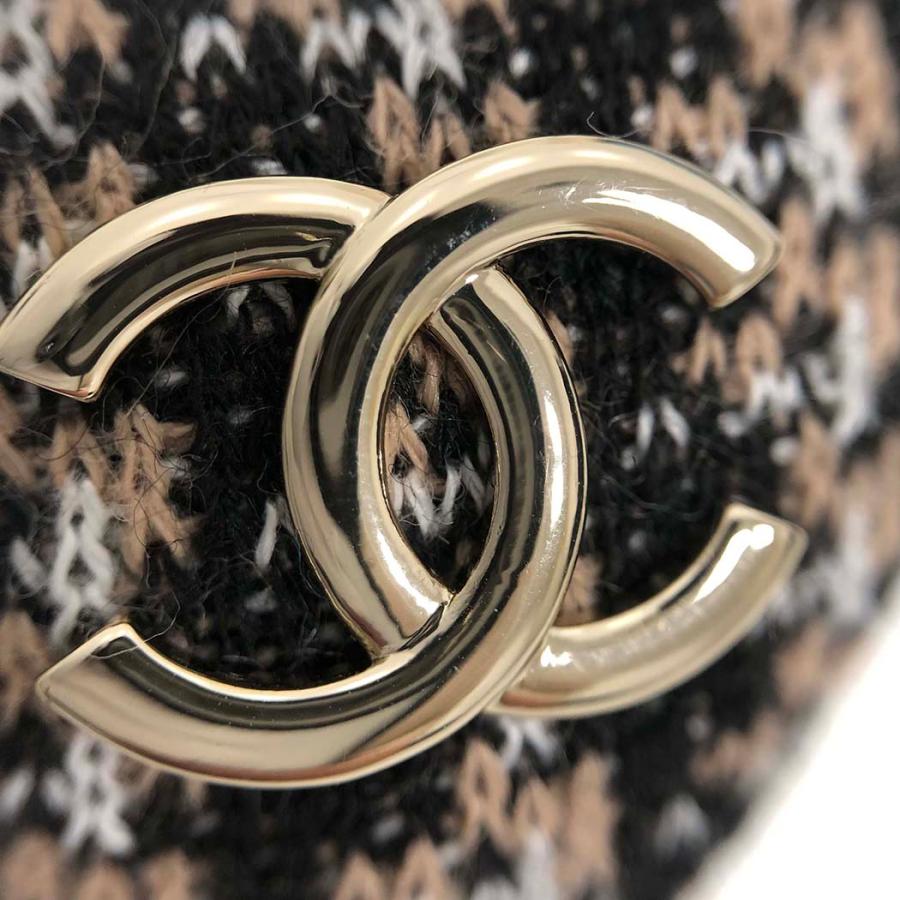 CHANEL ツイードハートブローチ ニット ココマーク GP ブラック ピンク ゴールド シャネル ブローチ 中古｜thegoldshopping｜11