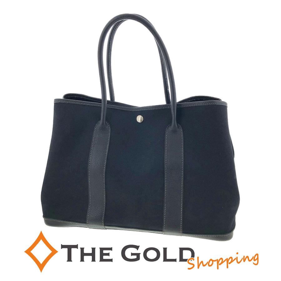 HERMES ガーデンパーティPM □G 2003年 トワルオフィシエ ブラック  