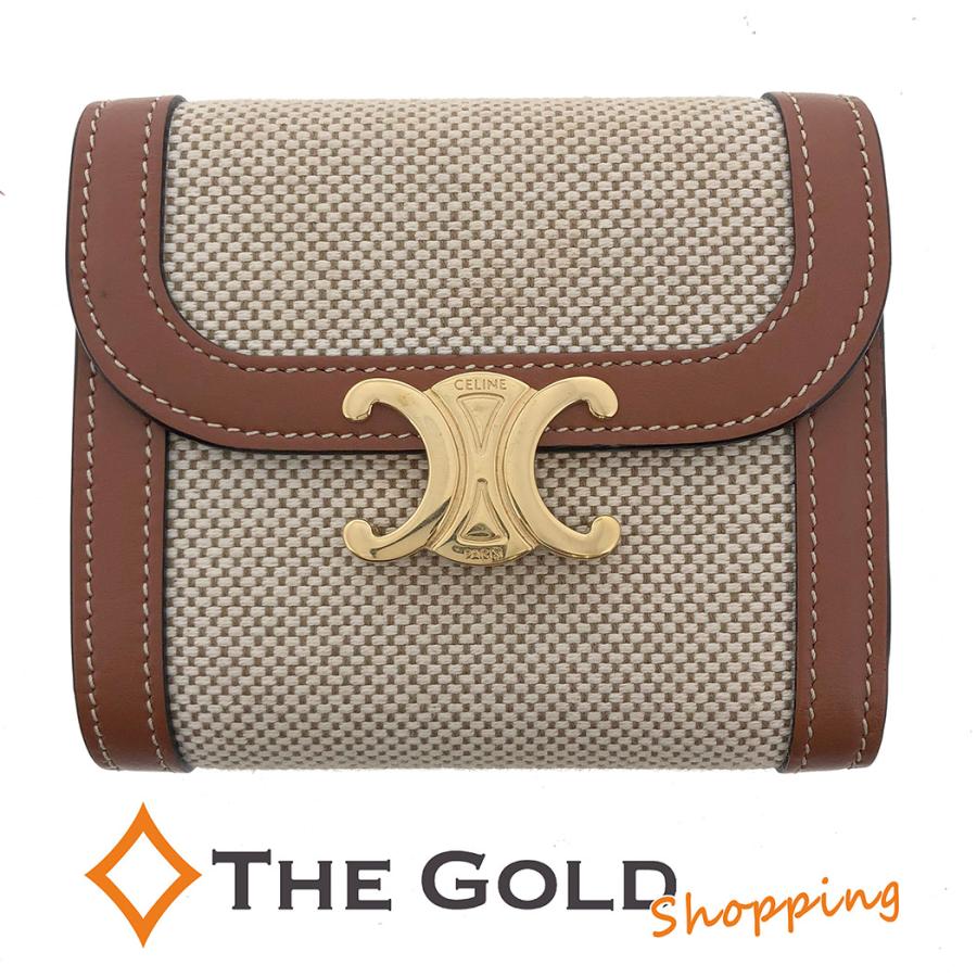CELINE スモール フラップ ウォレット トリオンフ 10D782  