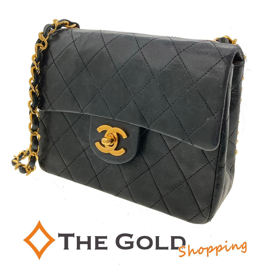 CHANEL マトラッセ17 チェーンショルダーバッグ ラムスキン レザー  