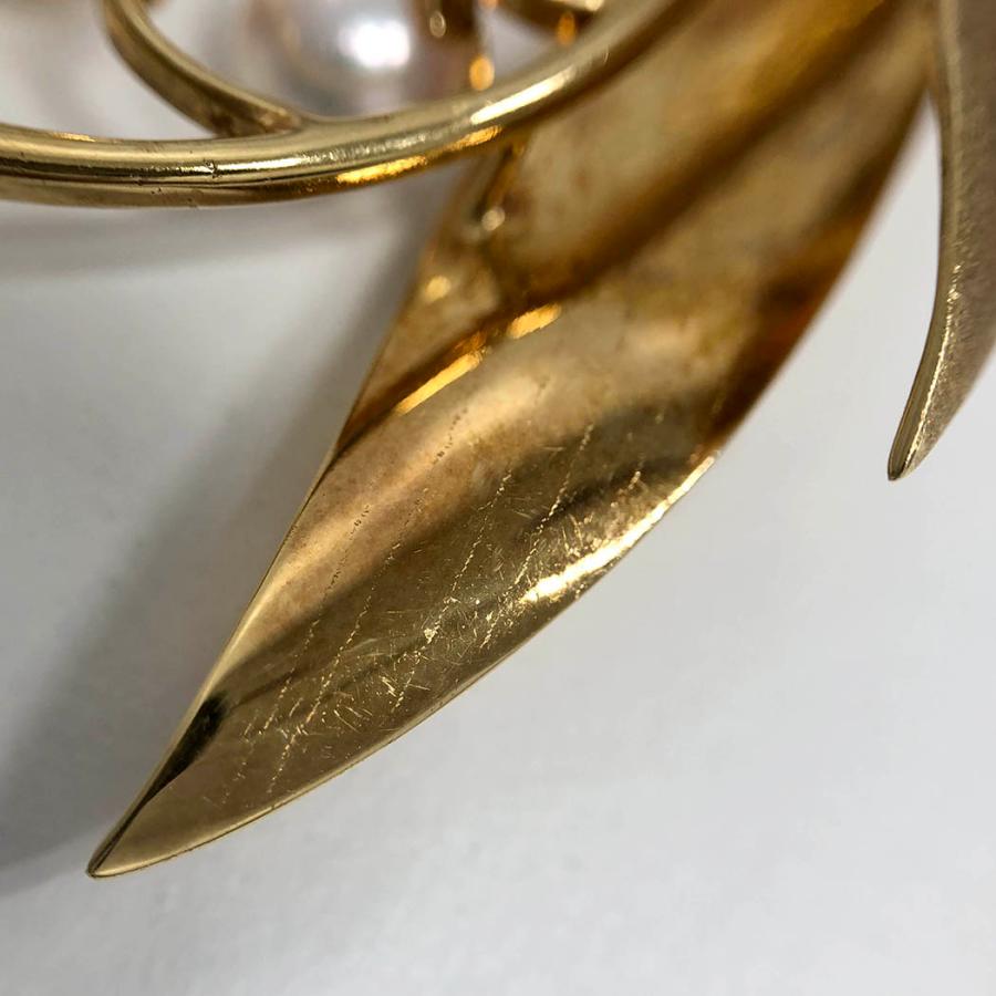 TASAKI スズラン モチーフ ブローチ 真珠 パール イエロー TASAKI スズラン モチーフ ブローチ 真珠 パール イエロー