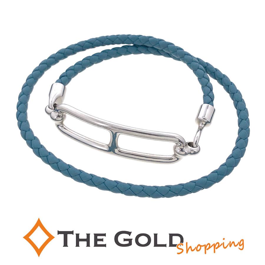 HERMES（エルメス） ドゥブルトゥール ブレスレット 15cm ルリ ブルー