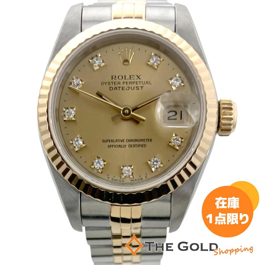 ROLEX 稼働 69173G デイトジャスト 腕時計 YG×SS レディース ROLEX（ロレックス） デイトジャスト 69173G S番 OH済 YG SS コンビ