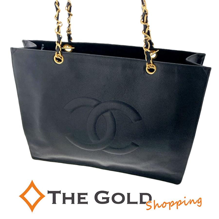 【専用】バッグ・チェーントート（シャネル・CHANEL）キャビアスキン CHANEL（シャネル） チェーントートバッグ キャビアスキン ブラック