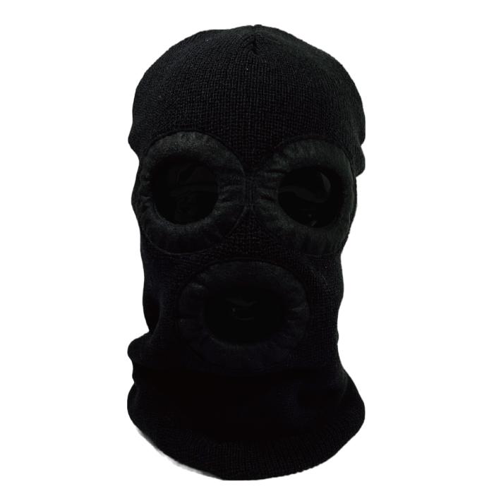 Yasuyuki Ishii ブラックストール 目出し帽 Yasuyuki Ishii ブラックストール 目出し帽 SILK SCARF CAP/ BLACK