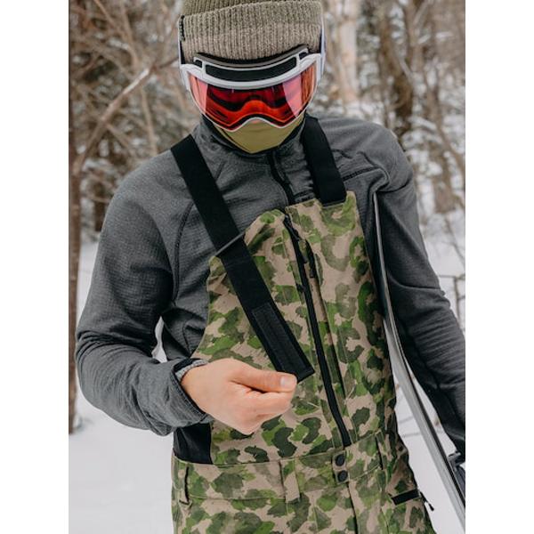 Burton スノーボードウェア Mサイズ カモフラージュ Burton メンズM ビブパンツ スノーボードウェア カモフラージュ