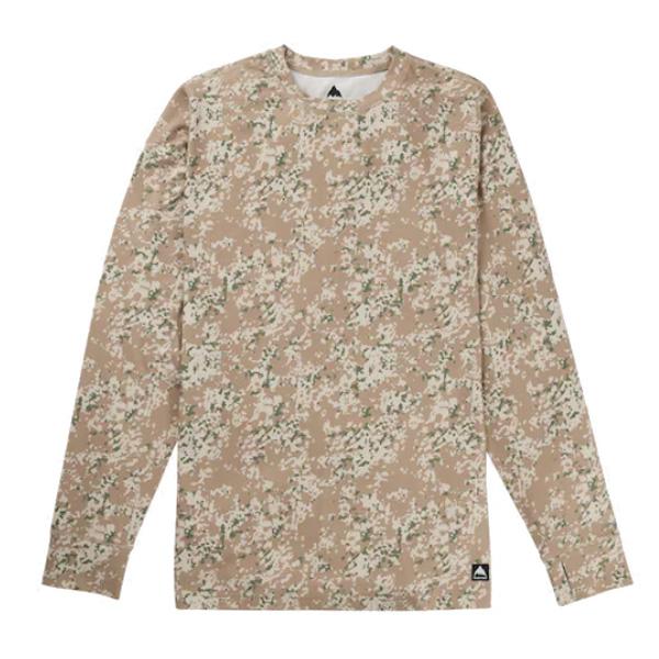 BURTON メンズ スノーボード インナー Men's Burton Midweight Base Layer Crewneck （Snowfall Camo)  24-25 | BURTON | 01