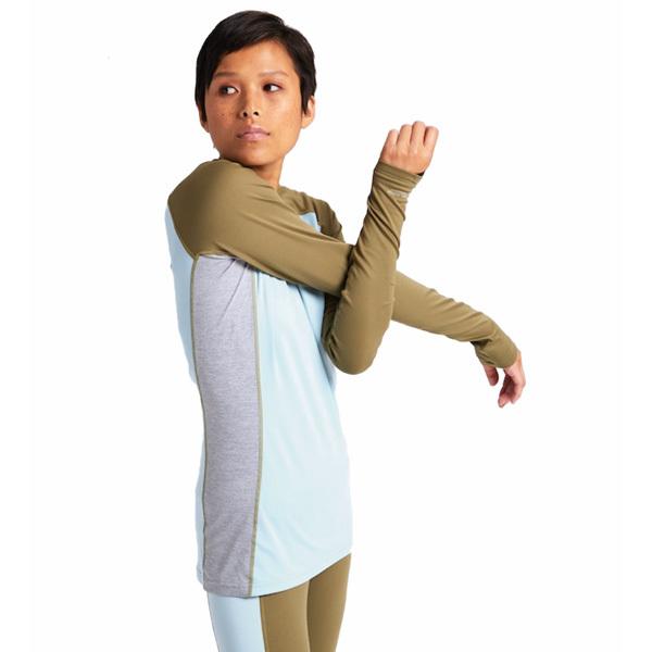【S Mサイズ】BURTON レディース インナー Women's Burton Midweight X Base Layer Crew （Martini Olive / Ether Blue) | BURTON | 02