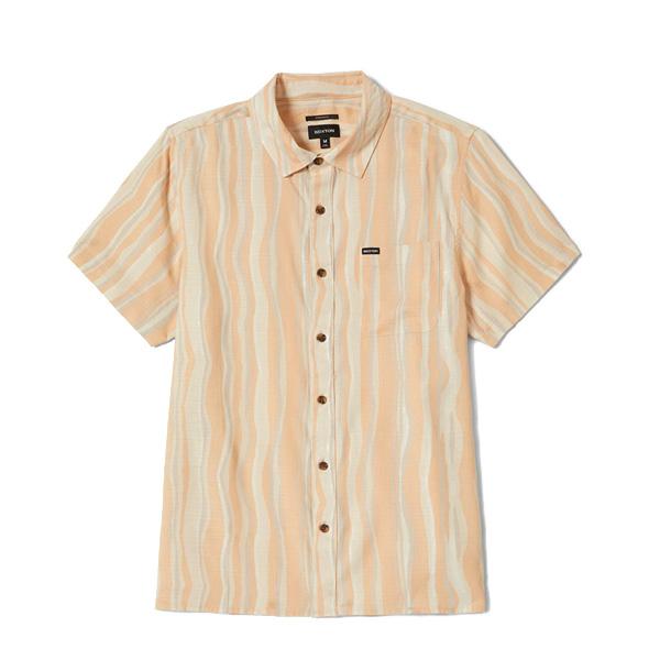 BRIXTON（ブリクストン） シャツ 半袖 メンズ オレンジ系 CRU SLUB S/S