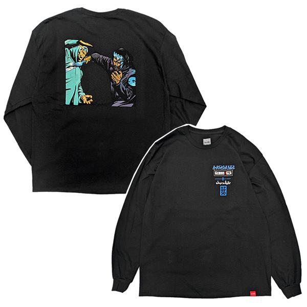 CHOCOLATE チョコレート スケートボード Tシャツ ロンT 長袖 ブラック メンズ　CHOCOLATE SKATEBOARDS X LIQUID SWORDS L/S TEE （BLACK） の商品画像