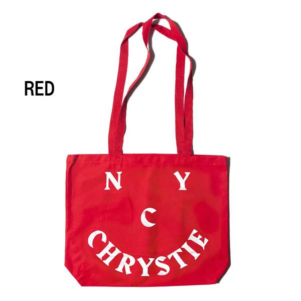 トートバッグ クリスティーニューヨーク バッグ CHRYSTIE NYC Chrystie Smile Logo Totebags  （RED　BLACK　BLUE）｜theitaya｜02