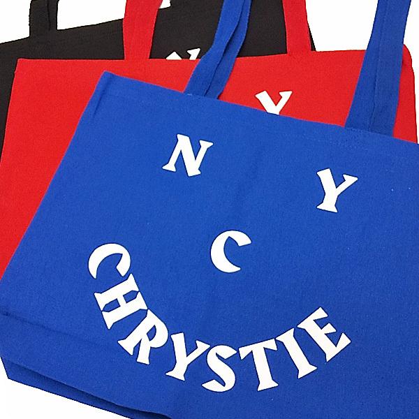 トートバッグ クリスティーニューヨーク バッグ CHRYSTIE NYC Chrystie Smile Logo Totebags  （RED　BLACK　BLUE）｜theitaya｜05